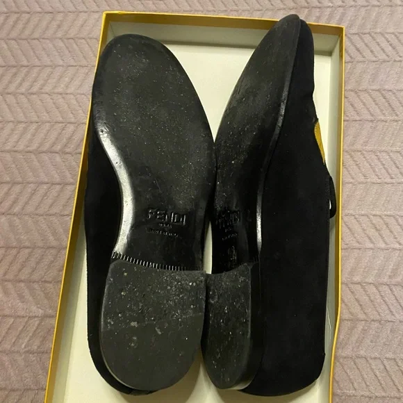 Fendi Black Loafers with Yellow Accents - bibarnabloc.cat display picture 2